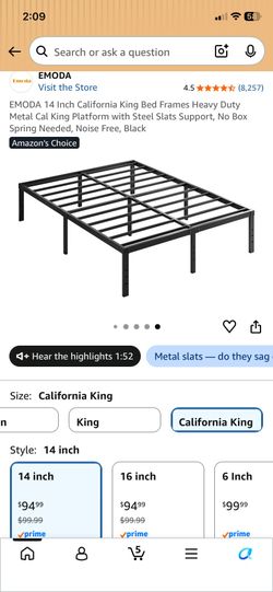 Metal bed frame