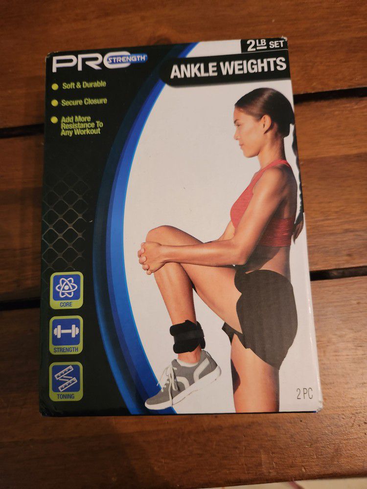 Pro Strength 2 LB Set Ankle Weights, Core, Strength and Toning. Brand New 