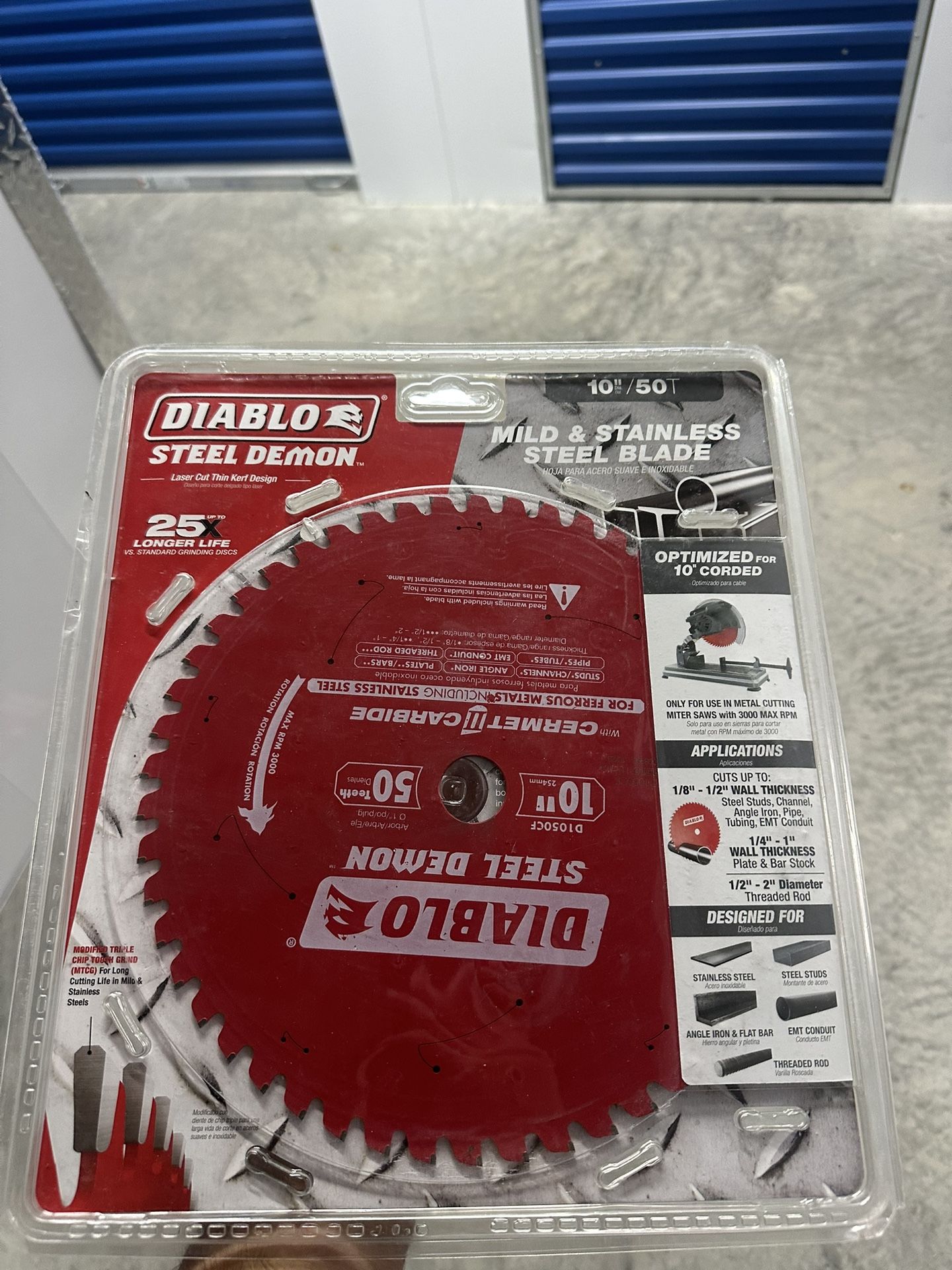 Brand new Diablo Steel Demon D1050CF 10-inch, 50-tooth Cermet II-tipped circular saw blade 