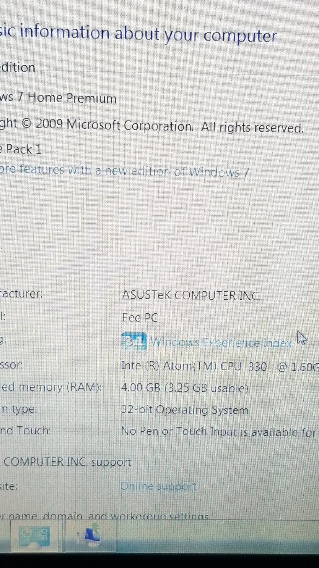 ASUS NETBOOK EeePC.