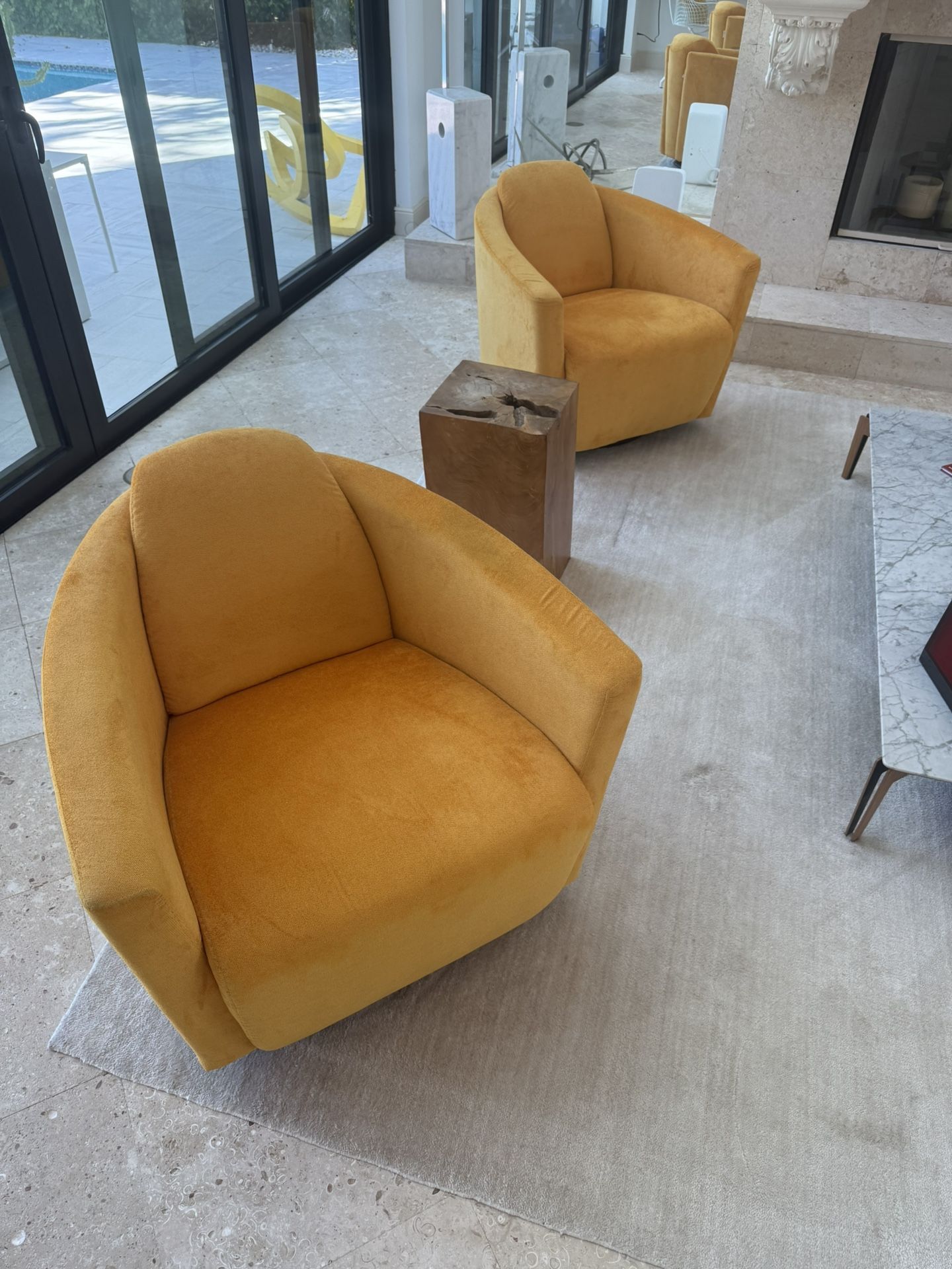 Two Swivel Chairs Made In Italy