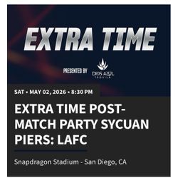 San Diego FC V LAFC After Party Tix