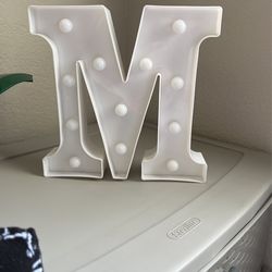 M Letter sign decor