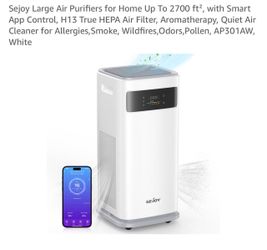 Sejoy AP301AW Large Air Purifier White