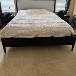 Like new firm Cal King Mattress And Bed Frame 