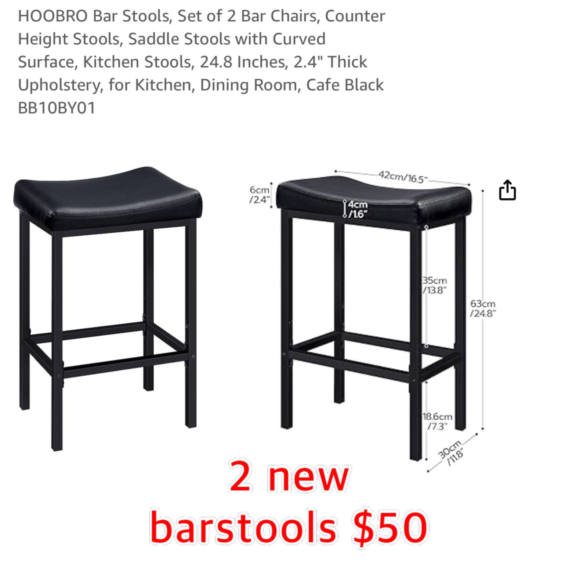 New  Set of Bar Stools $50
