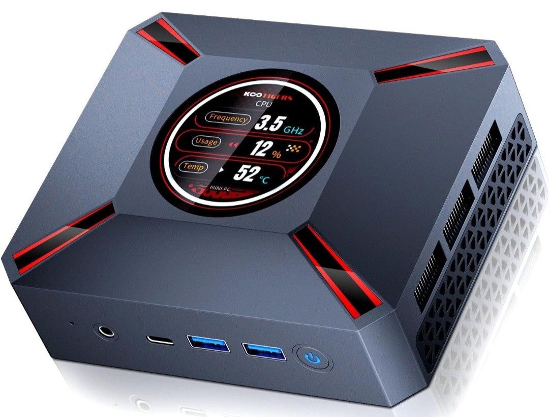 Compact Desktop PC with 2.1Inch Display, Intel Core i9-12900HK (14C/20T, 5.0GHz),32GB DDR4 RAM + 2TD