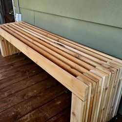 Scandinavian Slat Bench (Hand Made)