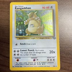 Holographic Kangaskhan 5/64 jungle series Pokémon card good condition ! 