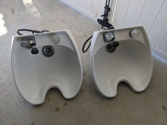 Pair of Marble Products #4000 resin Shampoo Bowl