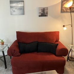 Big Red Couch, Fits Two People