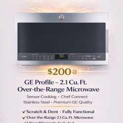GE profile 2.1 ft.³ over the range microwave