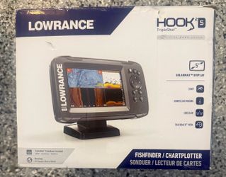 NEW Lowrance HOOK² 5 TripleShot Fish Finder GPS Chartplotter + Transducer