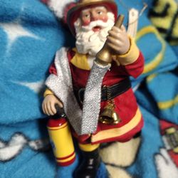 Dept 56 PASTIMES Firefighter Fireman Santa Claus Christmas Ornament 