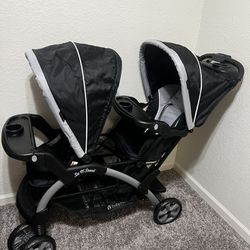 Double Baby Stroller and  Infant Car Seats with Base