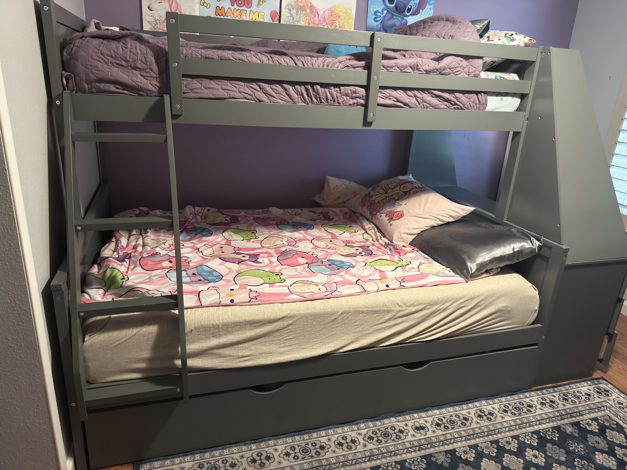 Bunk Bed With Trundle And Desk