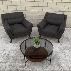 *Free Delivery* Modern Gray Chairs Couch Sofa