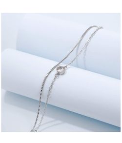 White Gold Plated 925 Sterling Silver Cubic Zirconia Simulated Gemstone 6mm Round Bracelet, Adjustable Elegant Double Chain Bracelets Jewelry Gift