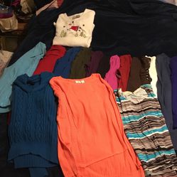 Lot Of 16 Long Sleeve XL/1X Women’s Shirts And Sweaters