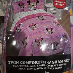 Disney twin comforter and sham set