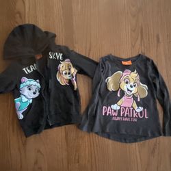 Paw Patrol Long Sleeve Shirt and Jacket, Size 6years Old 