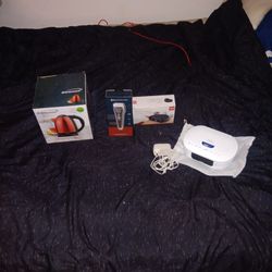 Electric Kettle. Electric Shaver. USB Alarm Clock. IHome Desensitizer