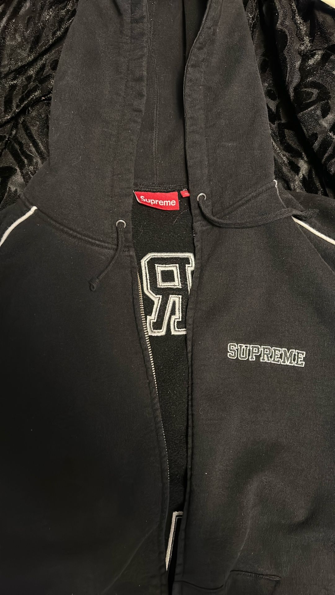Supreme State Zip Up Hooded Sweatshirt ‘Black’