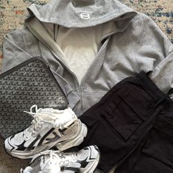 Balenciaga Unity Zipup, Balenciaga Gradient Runners, Goyard Jouvence Toiletry Bag