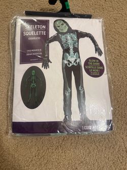 Kids Glow in the Dark Skeleton Halloween Costume
