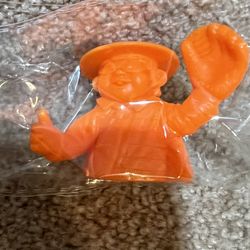 HamBurglar Orange Plastic Baseball 2003 Fun Times McDonalds Happy Meal Figure