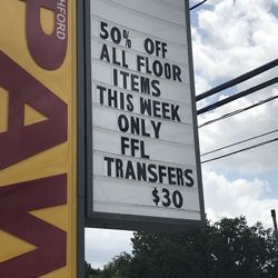 Pawn shop clearance sale 50 %off on floor items