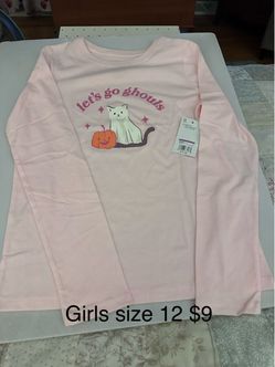 Girls Halloween Long Sleeve Shirt Size 12