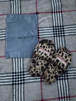 Balenci Slides Cheetah Print