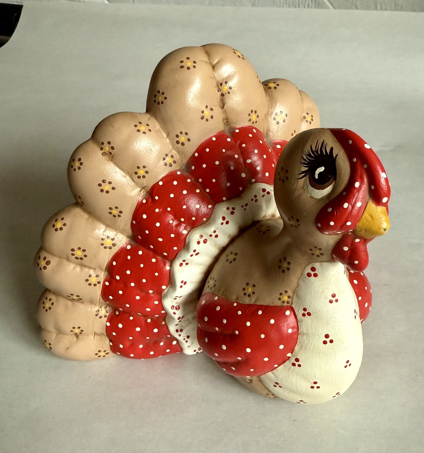 Vintage Kimple Mold Ceramic Turkey Figurine 
