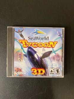 SeaWorld Adventure Parks Tycoon PC Windows 98/2000 Activision CD New Sealed