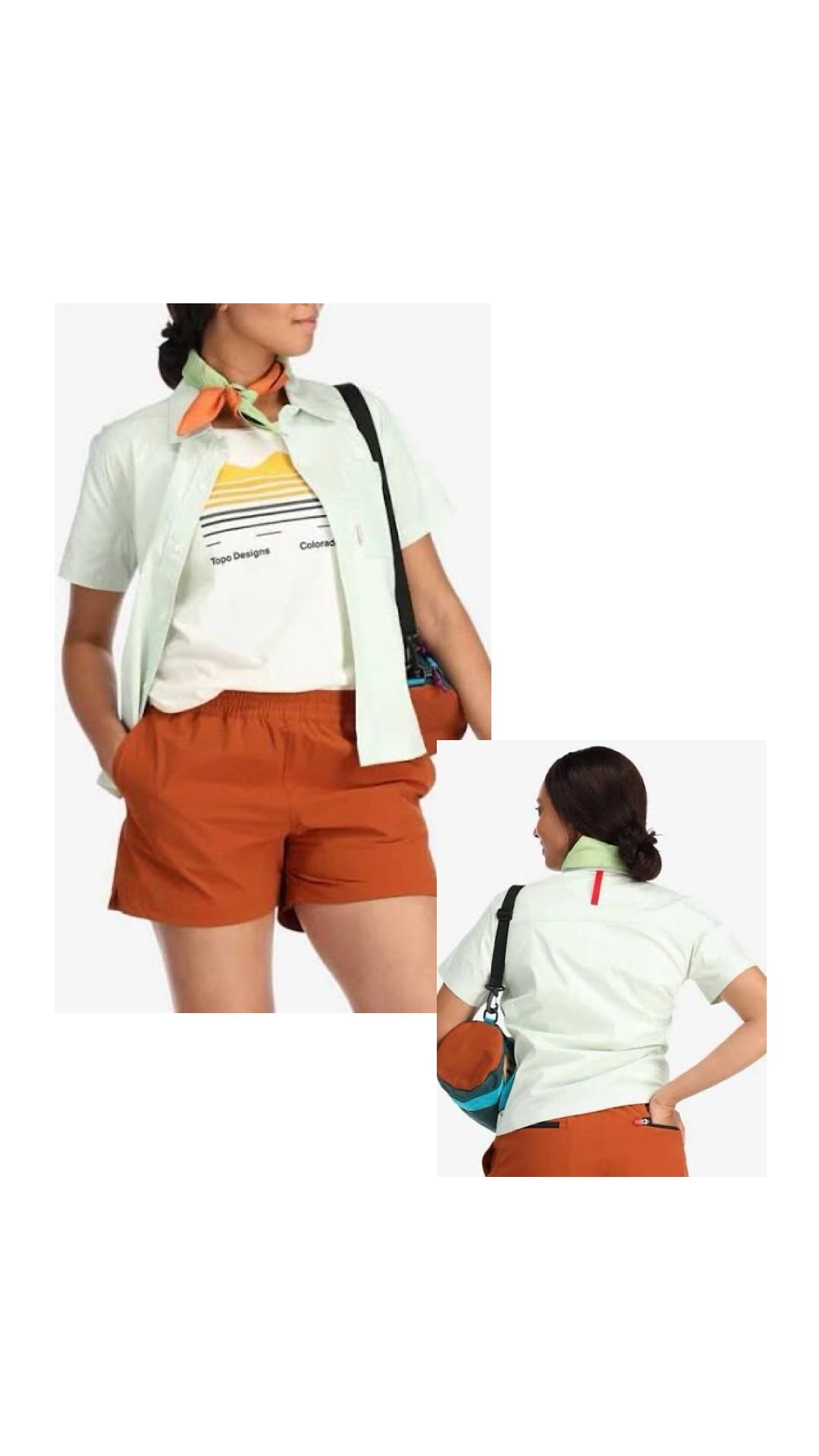 Topo Designs Women's Global Shirt Light Mint Size Medium NWT