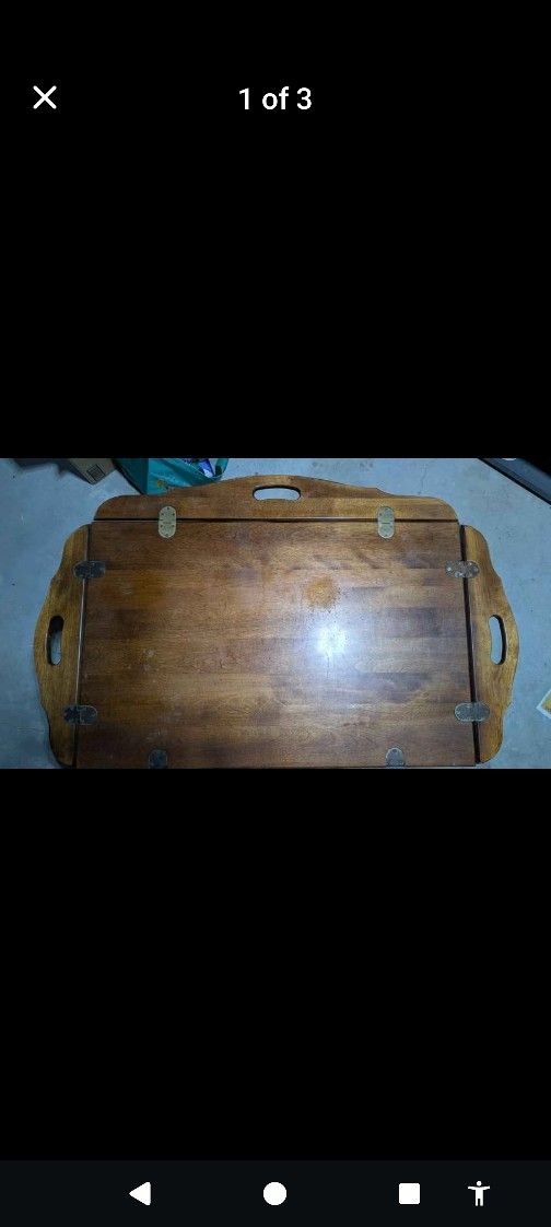 Ethan Allen Folding Sides Coffee Table
