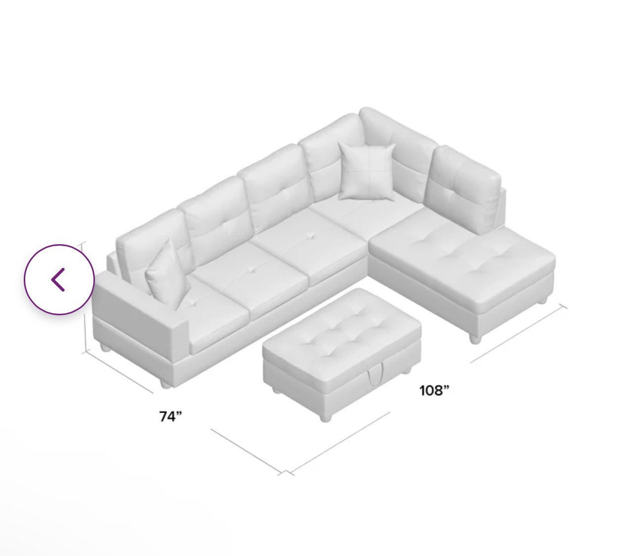Mendoza 3 - Piece Upholstered Sectional Sofa 