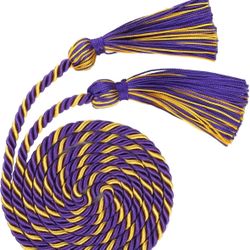 New 67” Purple & Gold Twisted Tassel Graduation Honor Cord
