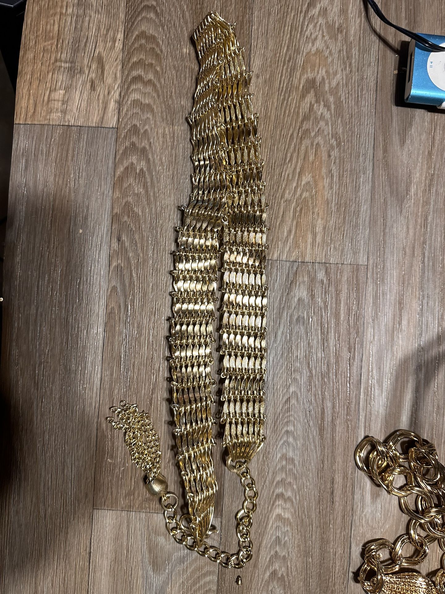 Women's Chain Belt VTG Tassel Fringe Classic Mod Retro Metal Ladies 38 ‘ In