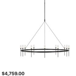 Visual Comfort PB 5032BZ-CG Overture 49" Wide LED Chandelier Bronze