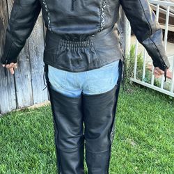 Leather jacket And Chaps Womens Size Large