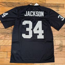 Black Bo Jackson Oakland Raiders # 34 Mitchell and Ness Jersey