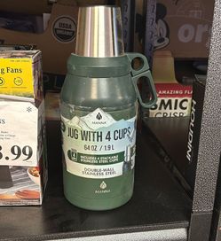 64 Oz Water Jug With 4 Stackable Cups