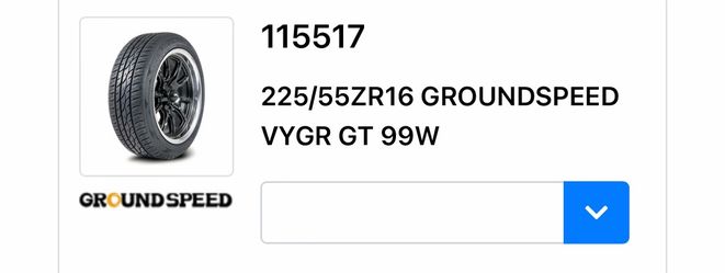 225-55-16 Groundspeed Voyanger GT