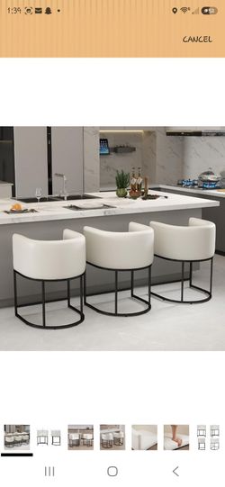 Faux Leather counter seats