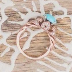 Vintage 14k Rose Gold Engagement Ring