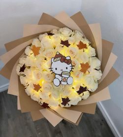 Fall Pumpkin Autumn Ramo Bouquet Roses Spooky Halloween