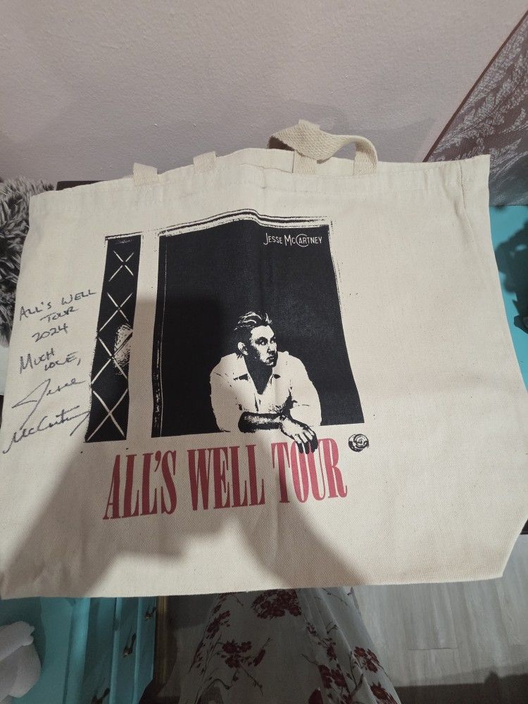 New Jesse McCartney Signed Tour Tote