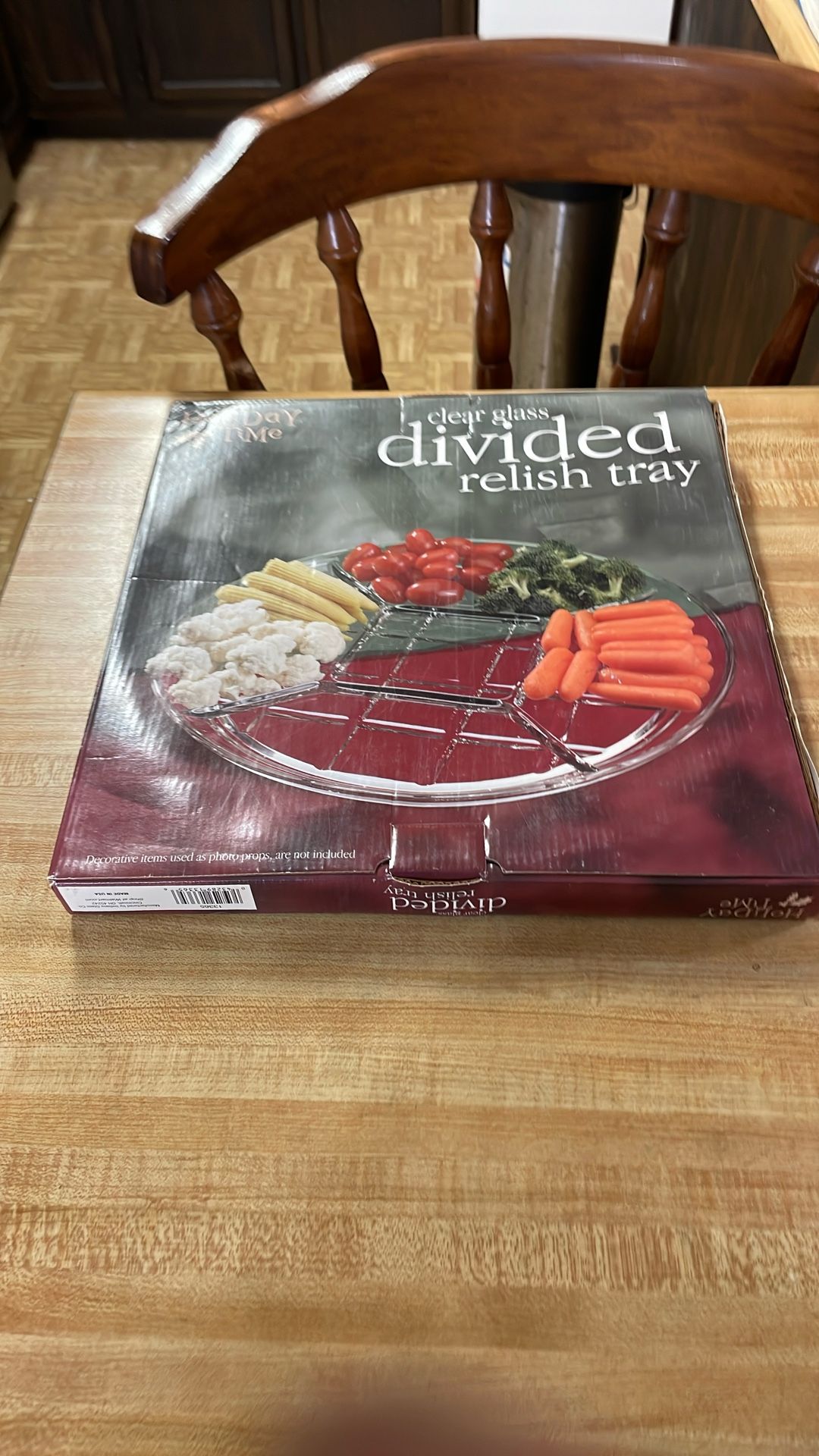 Clear Glass Divided Relish Tray
